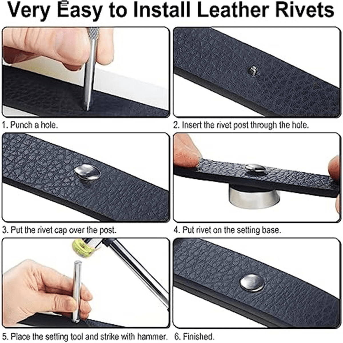 how to use rivets in leather