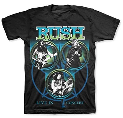 T-shirt Rush VORTEX - Licence Officielle - Motif Pentagramme Et Planètes - 100% Coton, Coupe Classique - Tailles S à 2XL