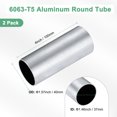 thumbnail image 3 of Tubo redondo de aluminio 6063 de 2 piezas, 37mmx40mm(IDxOD) 100mm de longitud, 3 of 7