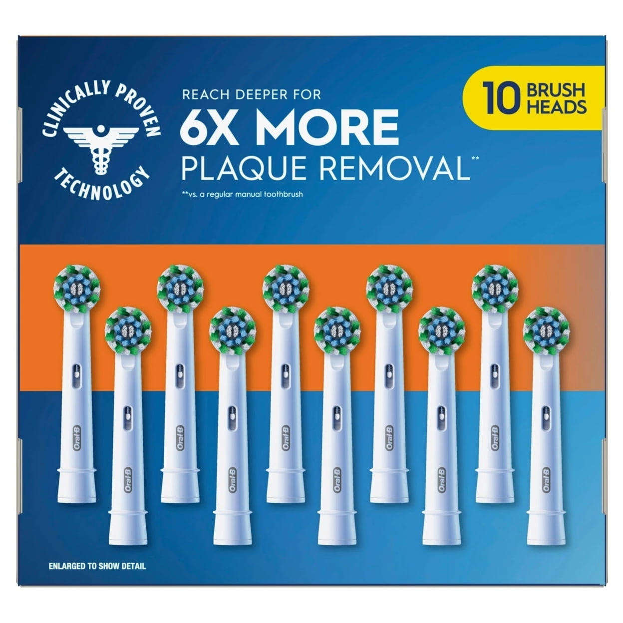 Oral-B CrossAction X Replacement Brush Heads (10 Count)