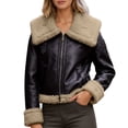 thumbnail image 2 of KANG Women Winter Street Short Jacket Faux Lined Thickened Warm Outerwear Coat With Stand Collar For Casual Daily Wear, 2 of 5
