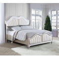 thumbnail image 2 of Evangeline Wood Queen LED Panel Bed Silver Oak, 2 of 10