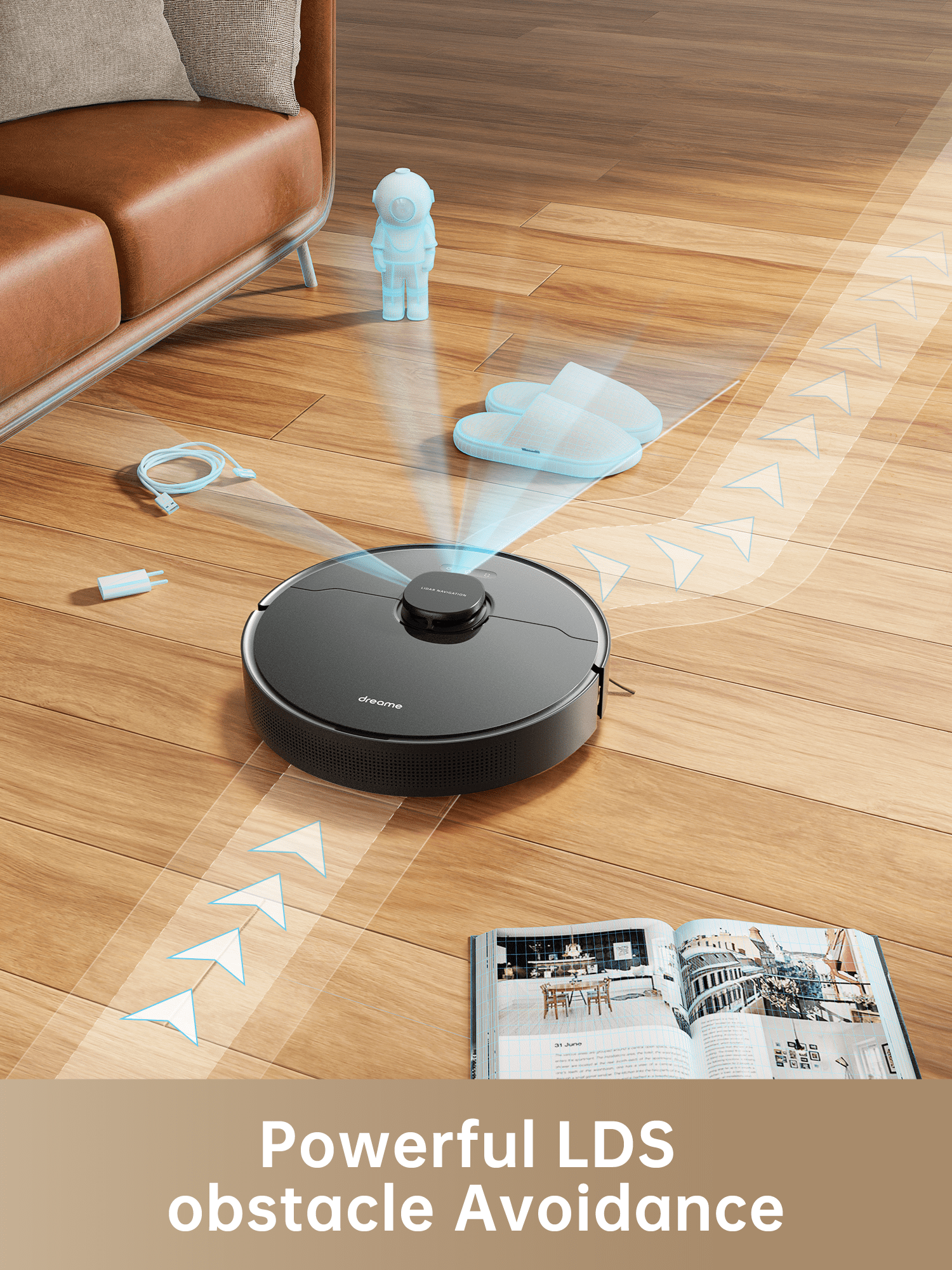 Dreame D10s Pro Robot Vacuum and Mop, Powerful 5000Pa Suction, AI-Powered Obstacle Recognition, 280mins Runtime, Robot Vacuum Cleaner Compatible with Alexa, Perfect for Pet Hair, Carpets