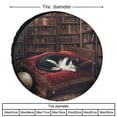 thumbnail image 2 of Heavy Duty Spare Tire Cover Napping Scholar Cat Mom Gift Wheel Protectors Weatherproof Gifts for Book Lovers Women Tire Cover for Travel Trailer Camper Truck SUV Camper 13inch, 2 of 8