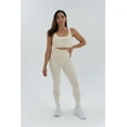 thumbnail image 4 of Ribbed Sports Bra and Leggings Set - White, 4 of 9