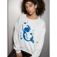 thumbnail image 2 of Mermaid And Fish Outlined Sweatshirt Women -SPIdeals Designs, Female Small, 2 of 4
