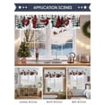 thumbnail image 6 of Merry Christmas Valances for Windows, 54 x 18in, Christmas Snowman Tree Red Plaids Snowflakes Rod Pocket Kitchen Valance Curtain Light Filtering Window Treatments for Living Room Bedroom, 1 Panel, 6 of 7