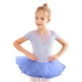 thumbnail image 2 of Zwiiyzr 2024 Gymnastics Ballet Leotard for Toddler Girls Dance Leotard Summer Ruffle Sleeve Training Clothes Baby Childrens One-piece Gym Suit Purple, 2 of 8