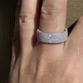 thumbnail image 5 of Real Solid 925 Sterling Silver Eternity Band Ring Wedding Iced Micro Pave Anillo De Plata Pinky Size 10, 5 of 10