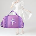 thumbnail image 4 of Bolsa de baile de ballet portátil para niñas, ideal para gimnasia, baile y regalo del Día del Niño. Púrpura, 4 of 9