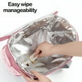 thumbnail image 5 of GASTROPOD Lunch Bag for Women/Men,Reusable Lunch Box Leakproof Cooler Bag for Adult,Collapsible Lunch Bag with Adjustable Shoulder Strap for Work Office Picnic Beach,10.23X8.27X5.9In (Pink), 5 of 7