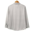 thumbnail image 5 of ManxiVoo Womens Spring Summer Long Sleeve Shirt Breathable Loose Fit Top for Casual and Office Wear L Size White, 5 of 9
