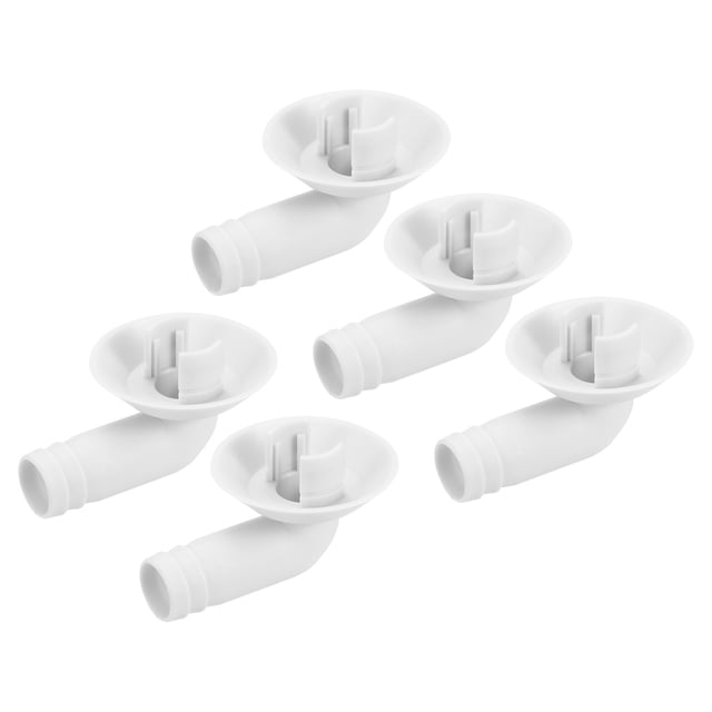 Aire Acondicionado Drenaje Manguera Conector 19mm Tubo Codo Conexión Reemplazo Pieza Accesorios para Mini-Split Ventana AC, Beige Paquete de 5