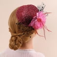 thumbnail image 6 of Giaone Mesh Flower Fascinator Hair Clip Costume Accessory Barrettes for Teaparty, 6 of 20
