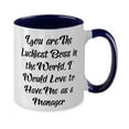 thumbnail image 2 of You are The Luckiest Boss in the World. I Manager Two Tone 11oz Mug, Brilliant Manager Gifts, Cup For Coworkers from Coworkers, Gifts for accountants, Gifts for doctors, Gifts for lawyers, Gifts for, 2 of 2