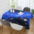 thumbnail image 5 of Blue Galaxy Universe Tablecloth 60" x 108" Rectangle Table Cloth Cover Tabletop Fabric for Indoor Dining Room Outdoor Party Picnic Camping Restaurant House Decor, 5 of 7