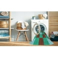 thumbnail image 2 of Ahgly Company Machine Washable Indoor Rectangle Transitional Turquoise Green Area Rugs, 7' x 9', 2 of 7