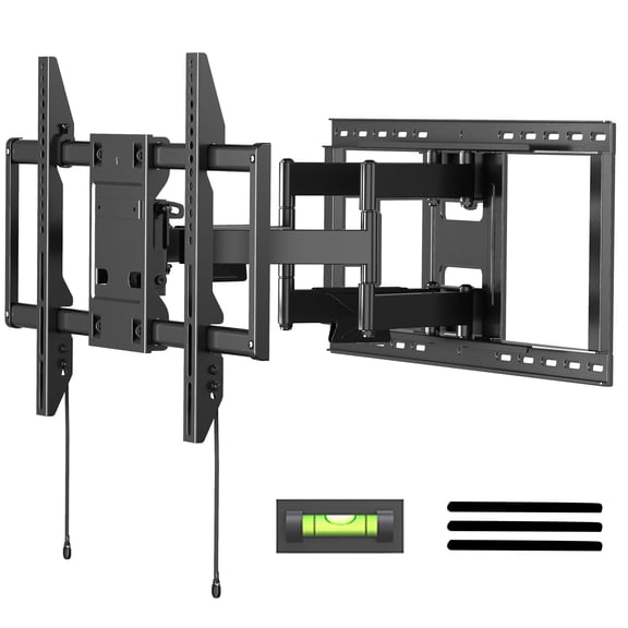 USX MOUNT Full Motion TV Wall Mount for 42 to 90 inch with Tilt and Swivel, Articulating 6 Arm Support TV up to 150lbs, Max VESA 600 x 400mm, 12″/16″/18″/24″ Wood Studs
