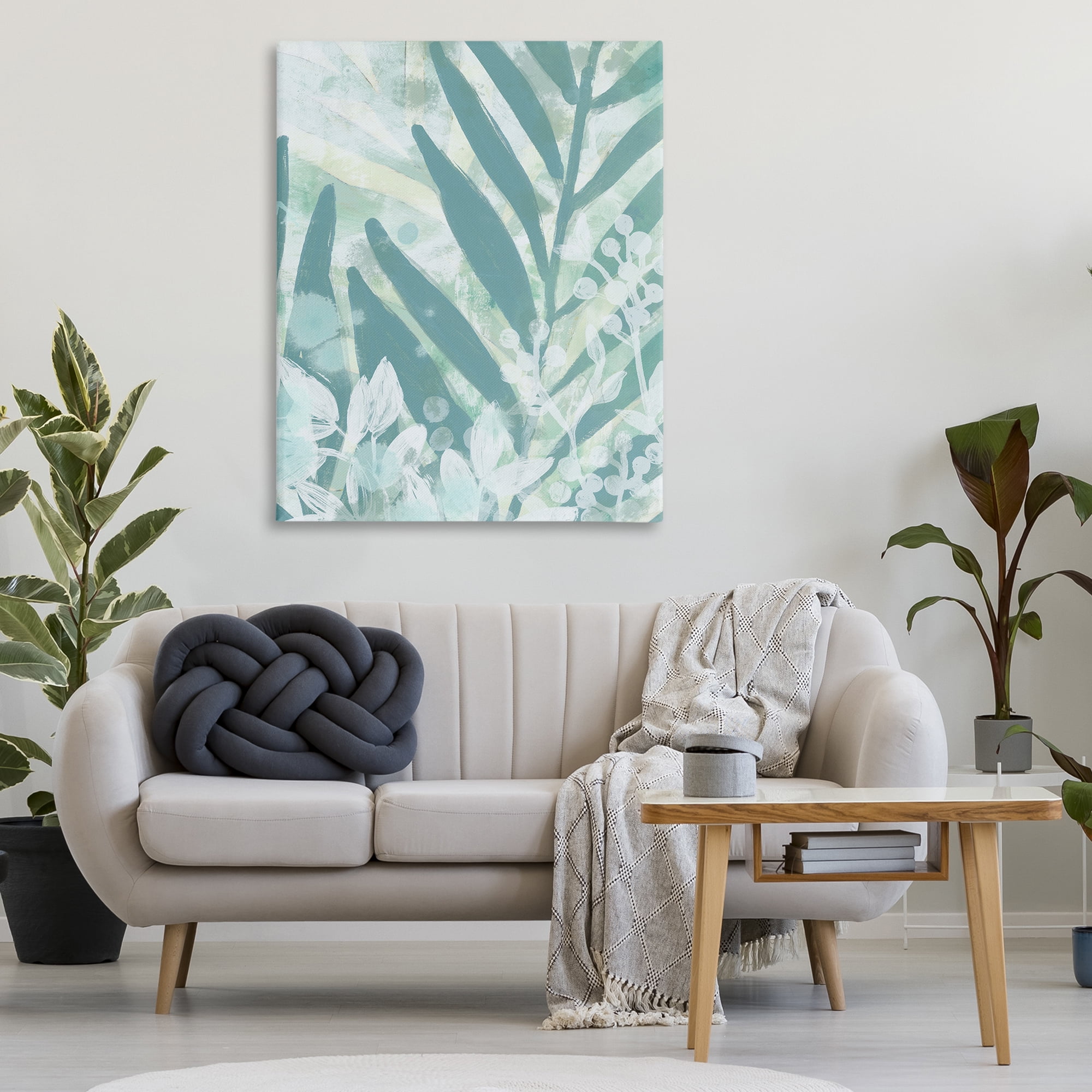 Stupell Industries Modern Splatter Palms Botanical & Floral Painting Gallery Wrapped Canvas Art Print Wall Art, 36 x 48