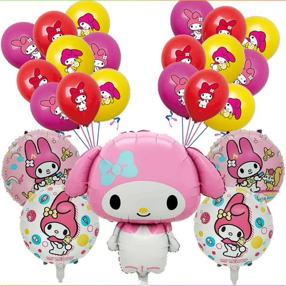 My Melody Balloons Party Supplies Decor Set Decorations Kit Fans Birthday