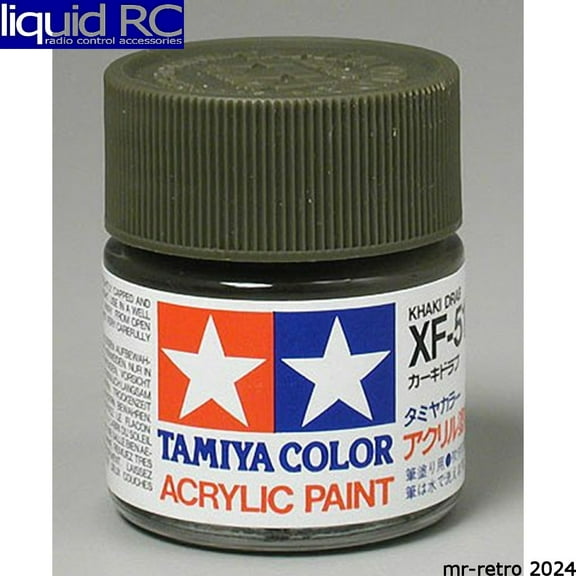 TAMIYA Acrylic XF51 Flat Khaki Drab TAM81351 Plastics Paint Acrylic