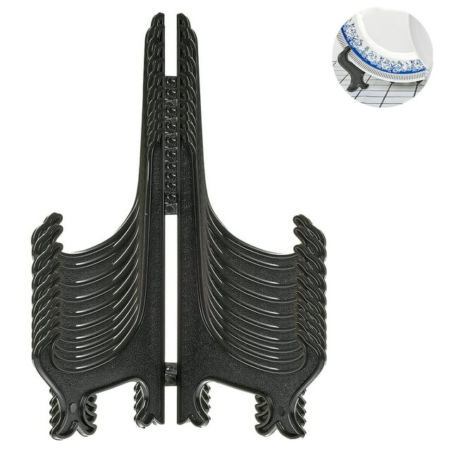 5inch Plastic Easel Plate Stands 10 Pieces Foldable Plate Display Racks Triangle Construction Card Holder Lightweight Tea Holder