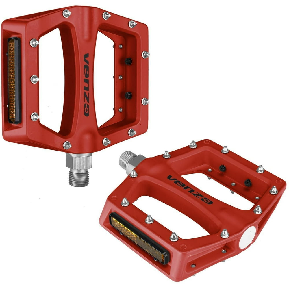 Venzo Flat BMX Mountain Bicycle 9/16" CR-MO Axle Pedals ...