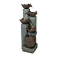 thumbnail image 5 of 5-Tier Outdoor Water Fountains with LED Lights - 39.7" High Resin Waterfall Fountain for Garden and Patio Decor, 5 of 9