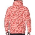 thumbnail image 7 of Wukai Red Pretty Flowers Print Men Hoodies Fleece Sweatshirts Long Sleeve Sweaters Pullover Fall Outfits Winter Clothes-Large, 7 of 7