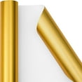thumbnail image 2 of Gold Metallic Wrapping Paper Mini Rolls - Solid Matte Gift Paper Great for Weddings, Birthdays, Christmas - 17 Inches X 33 Feet, 2 of 7