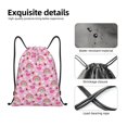 thumbnail image 4 of Fuzoiu Cute Flamingo Print Drawstring Backpack for Gym, Travel, Yoga,Sports Sackpack String Bag for Women Men-Medium, 4 of 6