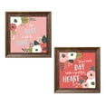 thumbnail image 1 of Gango Home Decor Contemporary Wildflower Daydreams VI The Best & VII Grateful Heart by Laura Marshall (Ready to Hang); Two 12x12in Gold Trim Framed Prints, 1 of 5