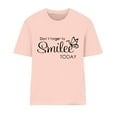 thumbnail image 4 of DPTALR Women's Letter Printed Round Neck Short Sleeved Top Short Sleeved Round Neck Top/shirt, 4 of 4