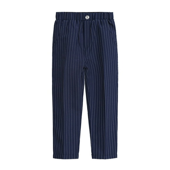 KYAIGUO Boys' Flat Front Dress Pants Side & Back Pockets Spring Lightweight Boys' Uniform Chino Pants Sized 1-14T