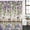 Green Light Purple Beige, variant on Polyester Fabric Spring Purple Flowers Shower Curtain, Farmhouse Leaves Fences Watercolor Waterproof Bathtub Curtain Bathroom Decor Set with Hooks 72 x 84 Inches