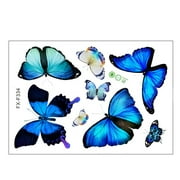 Openuye 8PCS Butterflies Wall Stickers Self-Adhesive Decorative Static Stickers for Home