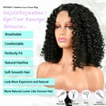 thumbnail image 3 of WINSKY 14” Glueless Wigs 150 Density Heat Friendly Synthetic Lace Front Wigs Deep Wave Bob Wig Short Curly Wigs for Black Women, 3 of 7