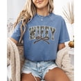 thumbnail image 5 of Wifey Camo Varsity Letter T-Shirt for Women - Coquette Bow Graphic Tee - Camouflage Wife Shirt Blue Jean Shirt Adult Medium, 5 of 7