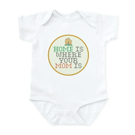 

CafePress - Home Is Where Your Mom Is Infant Bodysuit - Baby Light Bodysuit Size Newborn - 24 Months