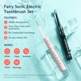thumbnail image 6 of Fairywill Electric Toothbrush for Adults, Sonic Dual Pack with 10 Brush Heads, 40,000 VPM, 5 Modes & 2-Min Smart Timer, IPX7 Waterproof,Perfect Family Gift Set,Black & Pink, 6 of 11