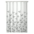 thumbnail image 4 of Zenna Home Black and White Butterfly Fabric Shower Curtain, 70" x 72", 4 of 8