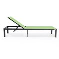 thumbnail image 5 of LeisureMod Outdoor Chaise Lounge Chair with Aluminum Frame and Sling Fabric Seat Adjustable Reclining Positions for Modern Home, Patio, Backyard Marlin Collection in Green, 5 of 17