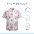 thumbnail image 7 of High Quality Hawaiian Shirts for Men Short Sleeve Aloha Beach Shirt Floral Summer Casual Button Down Shirts Blouses CNY887, 7 of 7