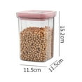 thumbnail image 3 of Basiess Airtight Food Storage Containers with Lids, Kitchen Pantry Organization Canisters for Cereal Flour Sugar, Stackable Dry Food Canisters Pink, 3 of 3
