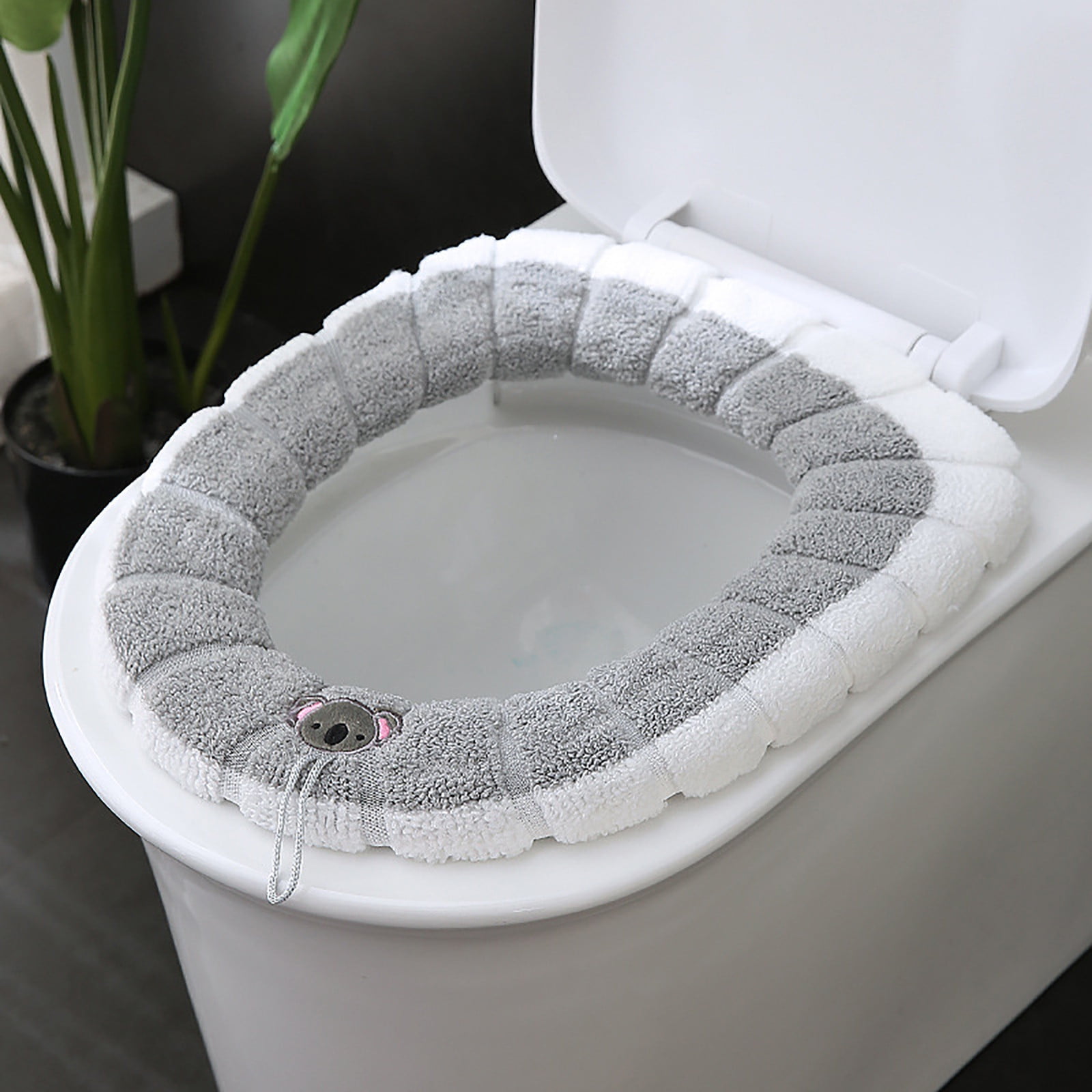 Warm Soft Toilet Seat Cover Bathroom Closestool Washable Winter Warmer Mat Pad 