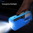 thumbnail image 3 of Portable Solar Hand Crank Radio 1200mAh USB Portable Outdoor Emergency Speaker Stereo Emergency Hand Crank Blue, 3 of 8