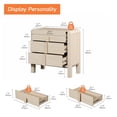 thumbnail image 3 of Modern Wood 3-Drawer Dresser with Curved Profile Design, Mid Century Dresser Organizer Storage for Bedroom,Living room, Entryway, 3 of 7