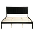 thumbnail image 4 of Espresso Wood Bed Frames for Queen Size, Modern Platform Bed Frame with Headboard, Heavy Duty Queen Bed Mattress Foundation with Solid Wood Slat Support for Boys, Girls, Adults, No Box Spring Required, 4 of 8