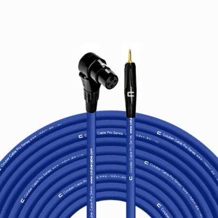 Coluber Cable - Right Angle XLR Female to 3.5 TS Male - Pro 3-Pin Connector