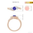 thumbnail image 4 of ANGARA Natural Tanzanite and Diamond Three Stone Bypass Engagement Ring in 14K Rose Gold for Women (Size-5mm) | December Birthstone, Anniversary, Jewelry Gift for Women | Natural Tanzanite Ring, 4 of 8